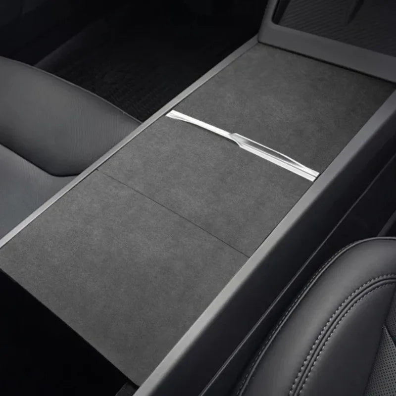 Alcantara Suede Center Console Cover - Tesla Model 3/Y